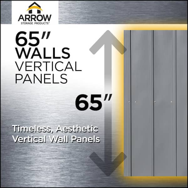 Arrow Classic Storage Shed 14 ft. W x 14 ft. D x 7 ft. H Metal