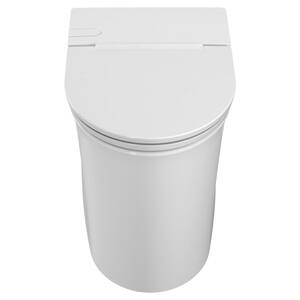 Studio S 1-piece 1.0 GPF Single Flush Elongated Low-Profile Toilet in White Seat Included