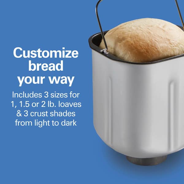 Hamilton Beach 2 lb. Black Artisan Dough and Bread Maker 14-Settings 29985  - The Home Depot