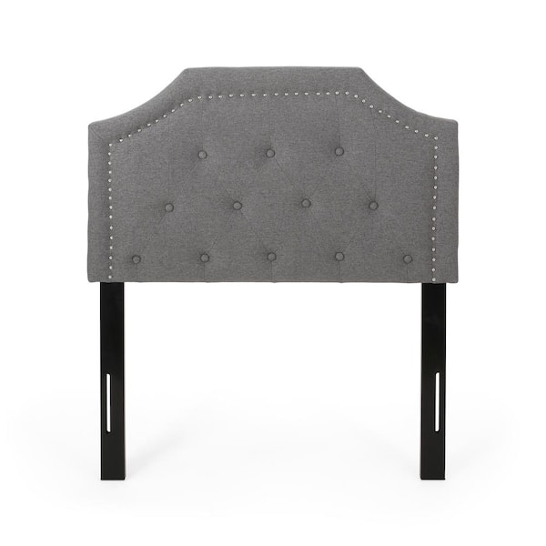 Noble House Elinor Charcoal Grey Twin Headboard
