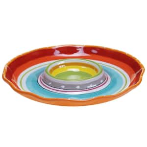 Mariachi Multi-Colored 13.5 in. Chip and Dip Server