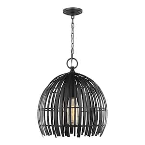 Hanalei 1-Light Midnight Black Hanging Pendant