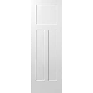 28 in. x 80 in. Winslow Primed 3-Panel Solid Core Composite Interior Door Slab