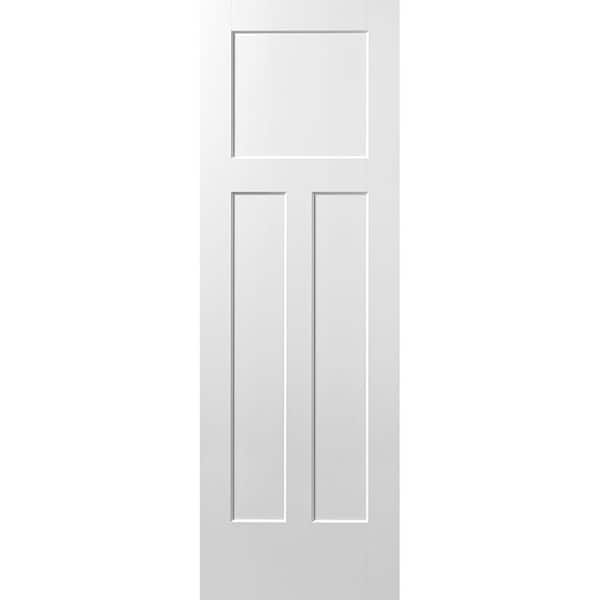 Masonite 28 in. x 80 in. Winslow Primed 3-Panel Solid Core Composite Interior Door Slab