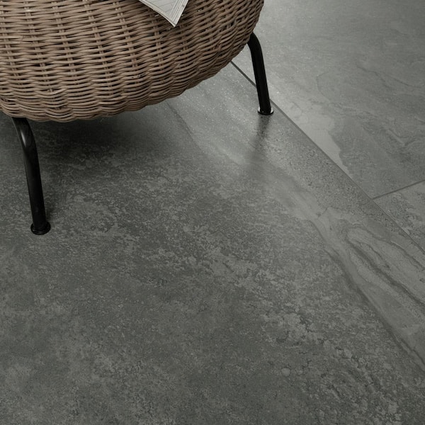MSI Yardan Graphite 24 in. x 48 in. Matte Porcelain Stone Look