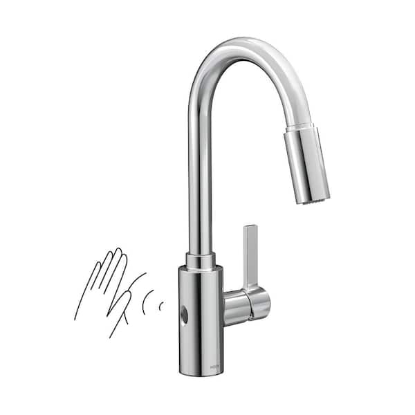 MOEN Genta LX Touchless Single Handle Pull-Down Sprayer Kitchen Faucet with MotionSense Wave in Chrome