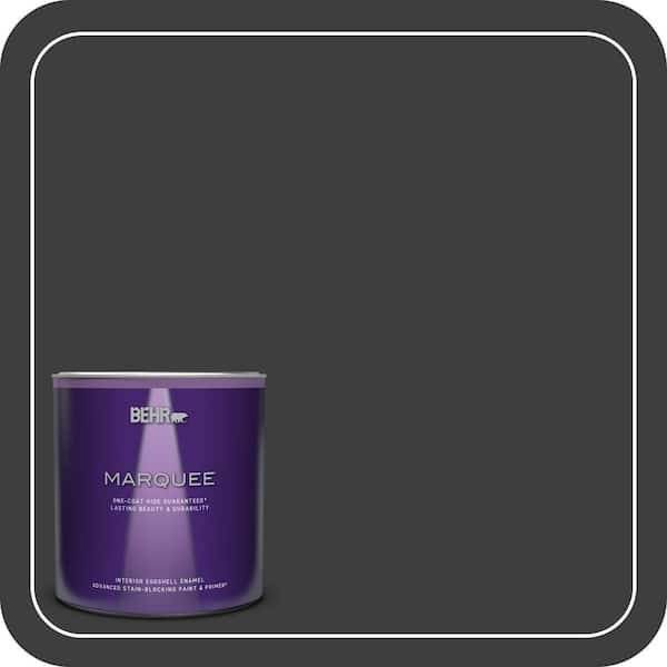BEHR MARQUEE 1 qt. #N520-7 Carbon One-Coat Hide Eggshell Enamel Interior Paint & Primer