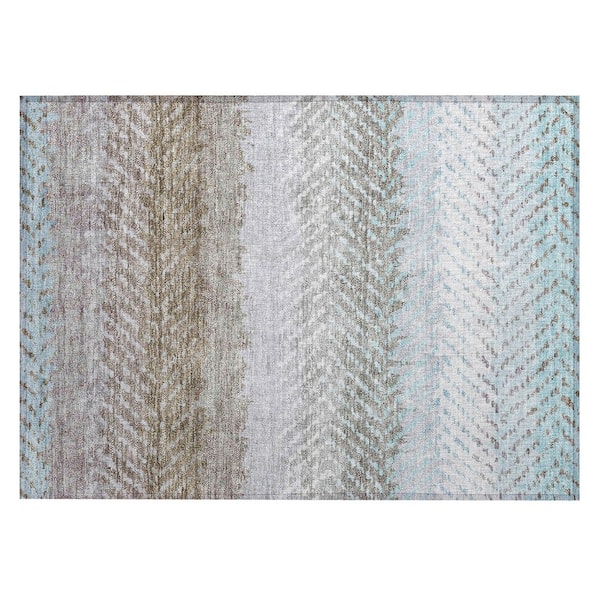 Chantille Machine Washable Indoor/Outdoor Abstract ACN2740 Putty 2 ft. x 3 ft. Accent Rug