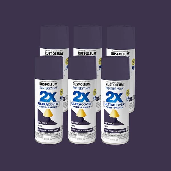 12 oz. Satin Deep Purple General Purpose Spray Paint (Case of 6)