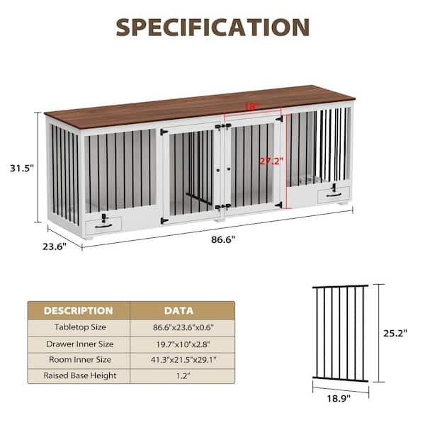 2'x3' Small Wooden Dog Crate With Snap-on Floor Mat built-to-order