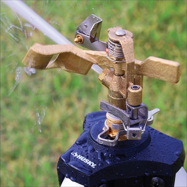 Metal Pulsating Sprinkler with Tripod and Heavy-Duty Brass 2-Way