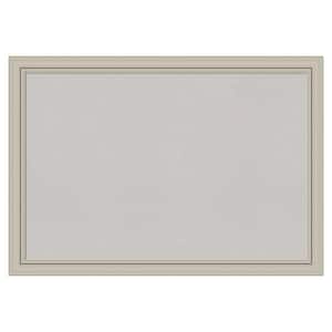 Romano Silver Narrow Wood Framed Grey Corkboard 40 in. x 28 in. Bulletin Board Memo Board
