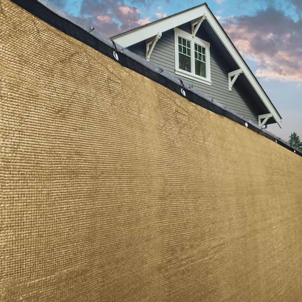 ALEKO 48 in. x 600 in. Beige Fence Privacy Screen Outdoor Backyard Fencing Privacy Windscreen