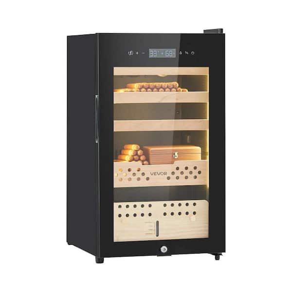 Electric Humidor, 70L, 400 Counts Electric Cigar Humidor Cabinet with Compressor Cooling, Constant Humidity, 4-Layers