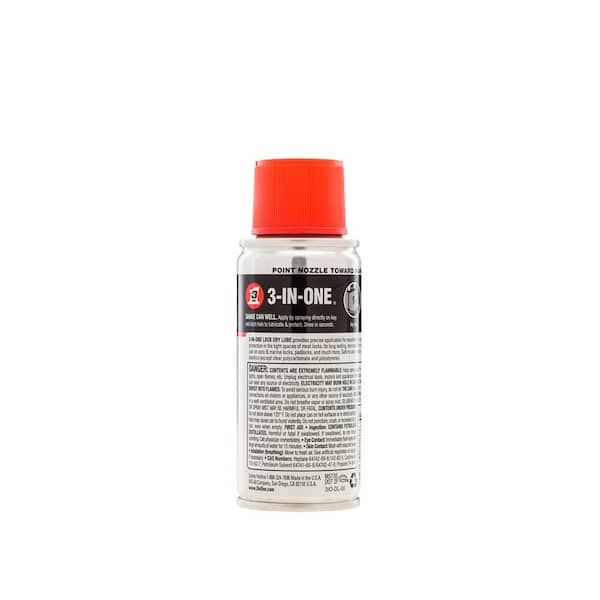 3-IN-ONE 2.5 oz. Lock Dry Lube, Lock Lube and Penetrant 120074 - The Home  Depot