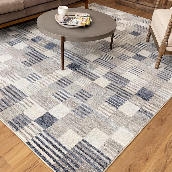 Pernette Blue 5 ft. 3 in. x 7 ft. Rectangular Area Rug