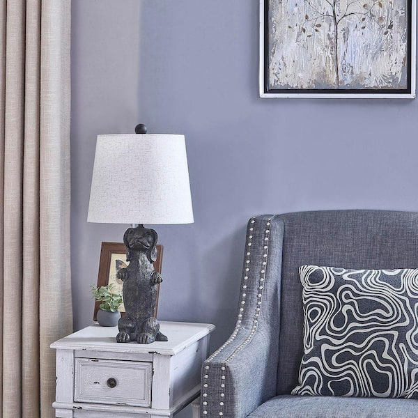 CRESTVIEW COLLECTION 22.5 in. Novelty Table Lamp with Oat Linen