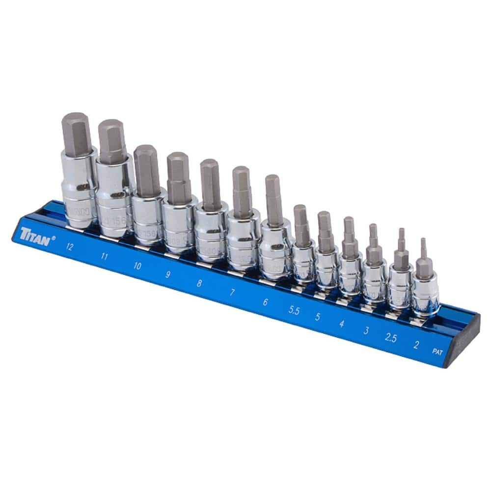 Stark SAE Pro-Grade Hex Allen Bit Socket Set (13-Piece) 33501 - The Home  Depot