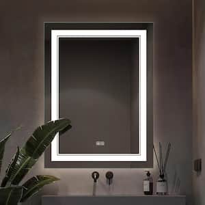 32 in. x 24 in. Modern Rectangular Frameless LED Light Bathroom Vanity Mirror Wall-Mounted