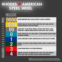 #4/0 12 Pad Steel Wool, Super Fine Grade