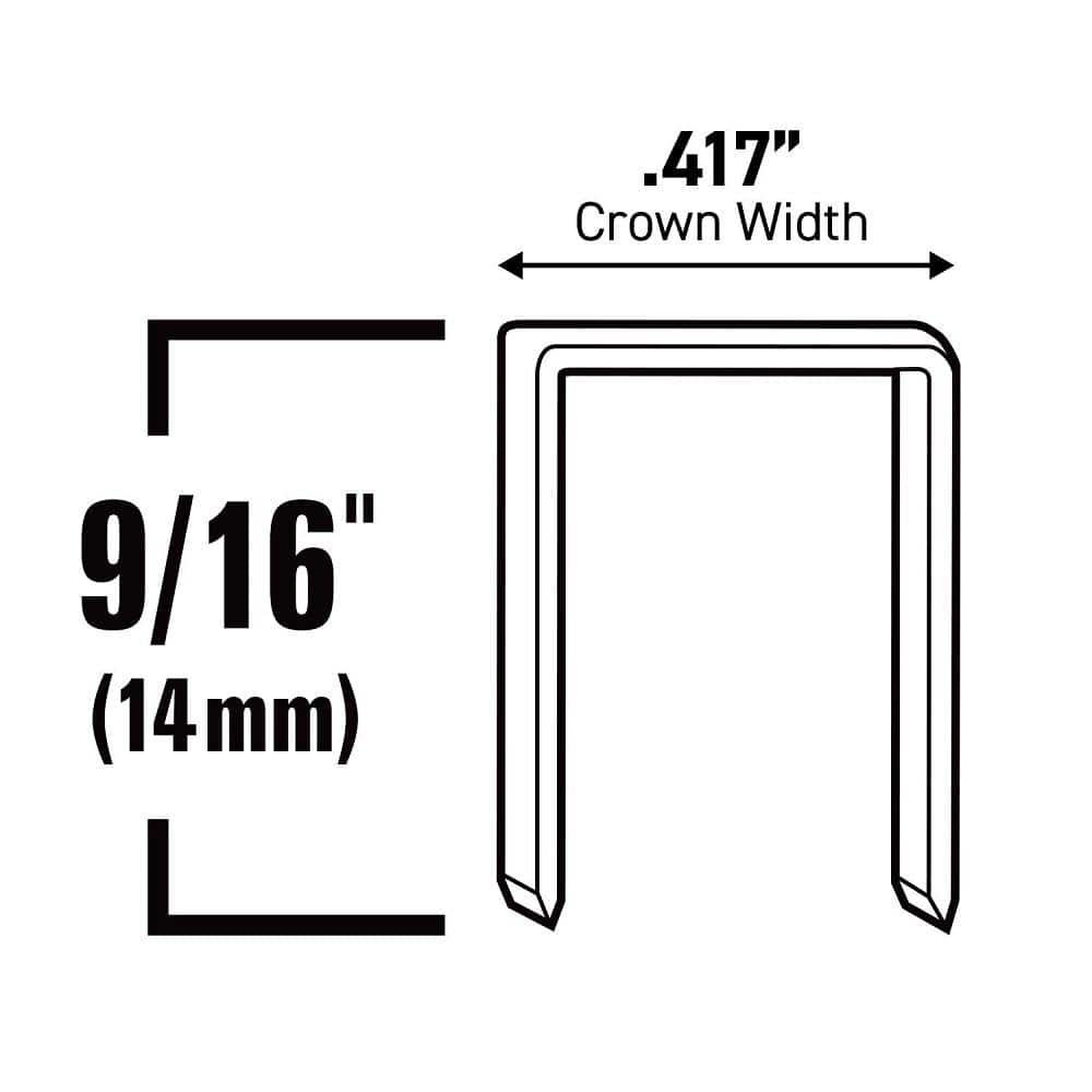 Surebonder 9/16 in. Leg x 5/16 in. Narrow Crown 20-Gauge Collated Heavy-Duty Staples (5-Pack/1250-Per Box)