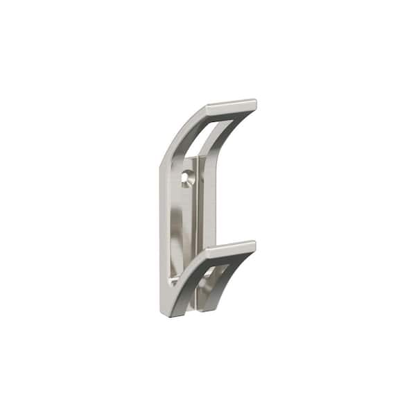 Amerock Avid 4-1/16 in. L Satin Nickel Double Prong Wall Hook