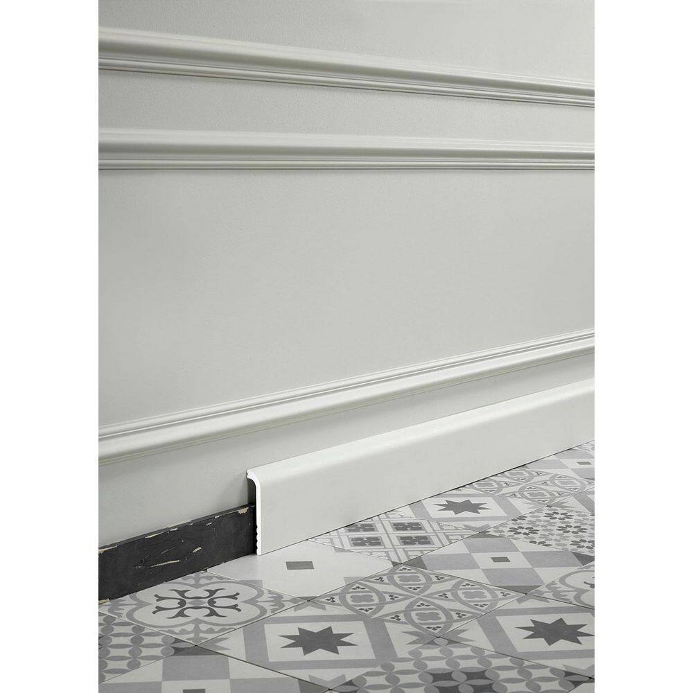 Primed White High Impact Polystyrene Baseboard Moulding Set