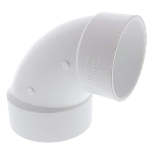 NIBCO 4 in. x 3 in. PVC DWV 90-Degree Hub x Hub Closet Elbow