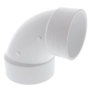 Nibco 3 In Pvc Dwv 90 Degree Hub X Hub Long Turn Elbow Fitting C4807lthd3 The Home Depot
