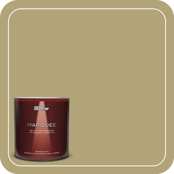 BEHR MARQUEE 1 qt. #PMD-101 Green Fig Matte Interior Paint & Primer