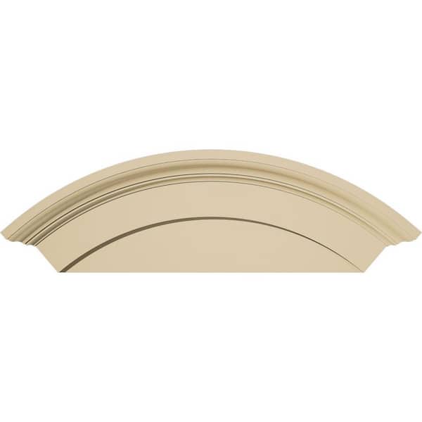 30-in W x 12-in H x 2-3/4-in P Arched Signature Urethane Pediment, Primed Tan