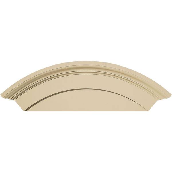 Ekena Millwork 30-in W x 12-in H x 2-3/4-in P Arched Signature Urethane Pediment, Primed Tan