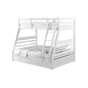 Daxter White Twin Over Full Bunk Bed With Drawers