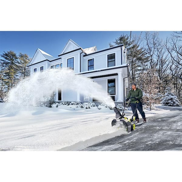 RYOBI 18 in. Single Stage Auger Propelled Snow Blower Rubber