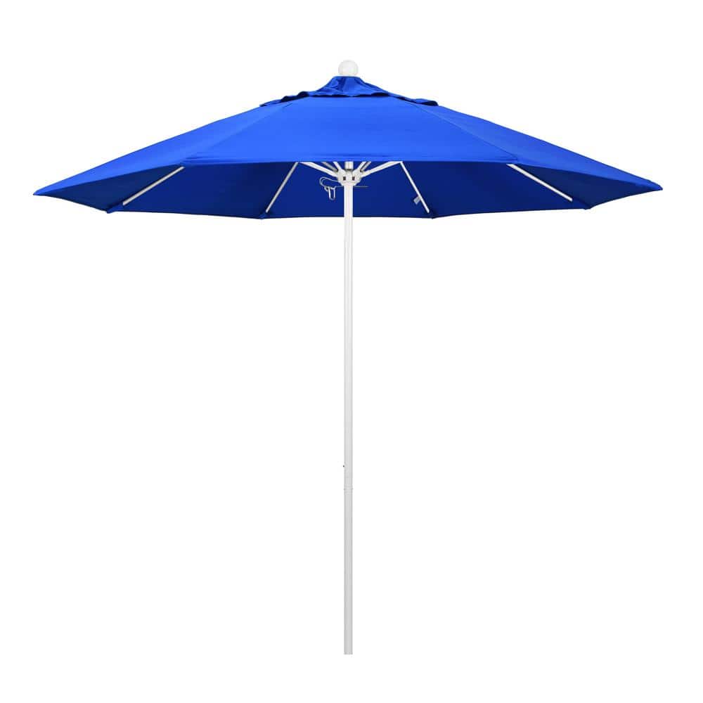 California Umbrella 9 ft. White Aluminum Commercial Market Patio