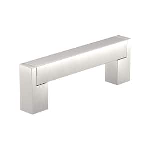 Lipari Collection 3-3/4 in. (96 mm) Modern Brushed Nickel Rectangular Cabinet Bar Pull