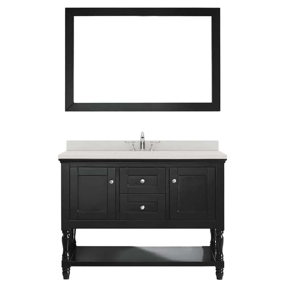 Virtu USA Julianna 48" Single Bath Vanity in Espresso with Dazzle White