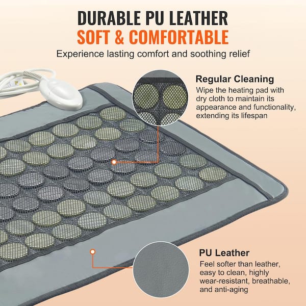 tourmaline heating pad benefits infographic summary