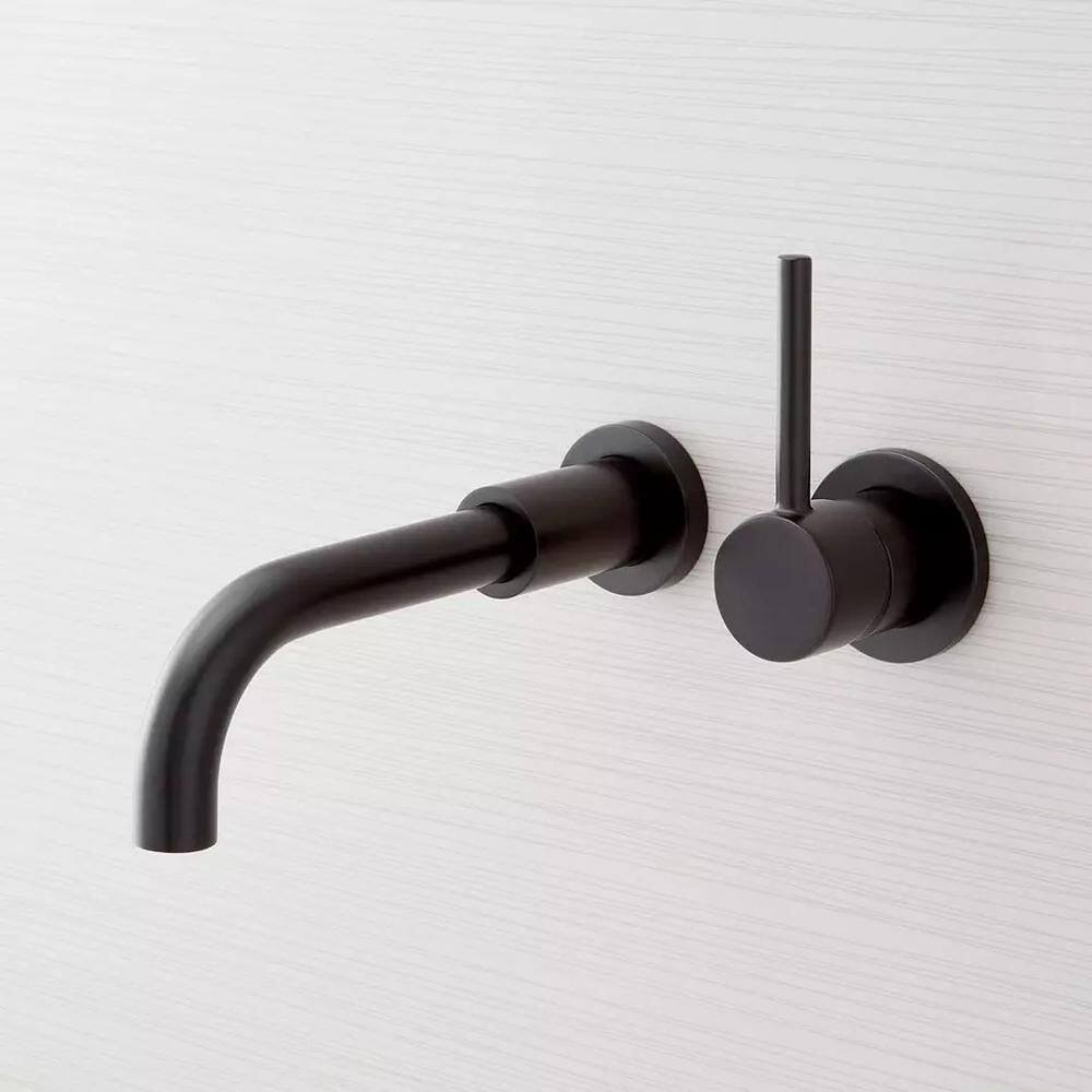 Chrome Wall Mounted Modern Bathroom Sink Faucet