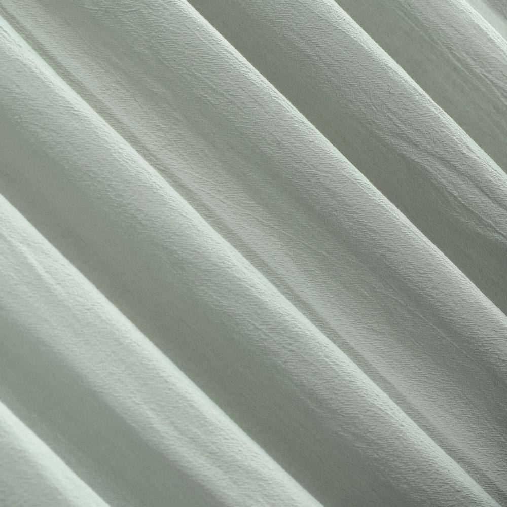 Seafoam Cotton Light-Filtering Twist Tab Puddle Length Drapes