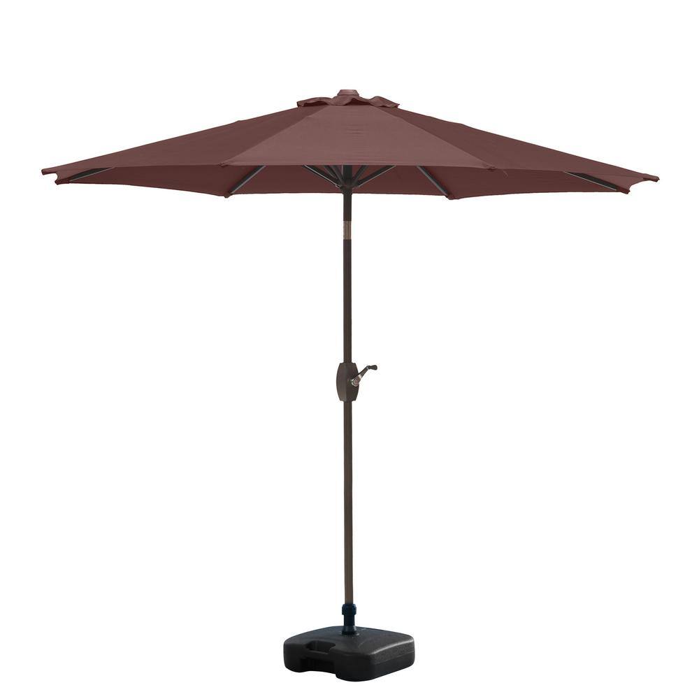 Taylor 9 ft. Market Umbrella with Tilt and Crank with Base Included in Coffee price history on PriceWatchPro