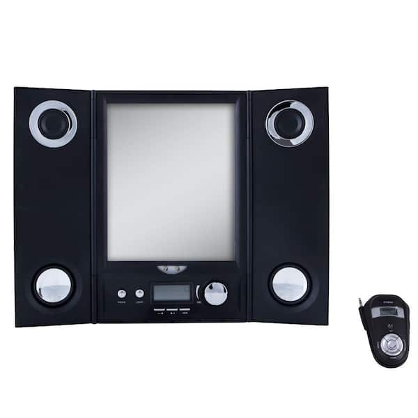 Zadro iSing Shower Radio and Fogless Mirror in Black-DSCONTINUED-DISCONTINUED