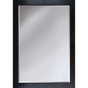 24.75 in. W x 34.75 in. H Rectangle Wood New Age Wood Framed Black Decorative Mirror