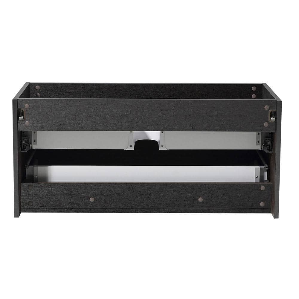 Mezzo 39" Black Engineered Wood Wall-Mount Bathroom Vanity