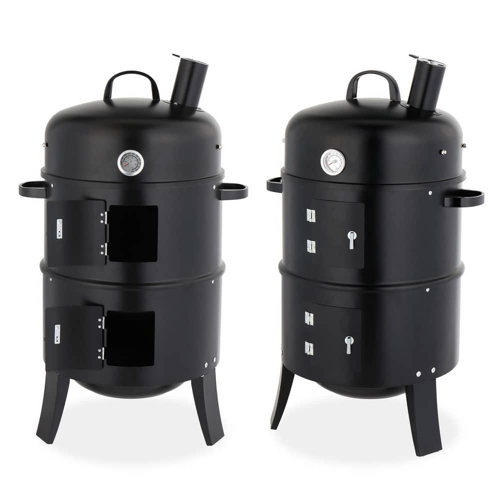 Karl home 16.5 in. Vertical Charcoal Smoker Charcoal Grill in
