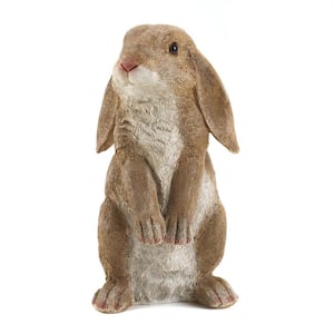 Noble House Bagan 24 in. White and Brown Rabbit Garden Statue 105964 - The  Home Depot