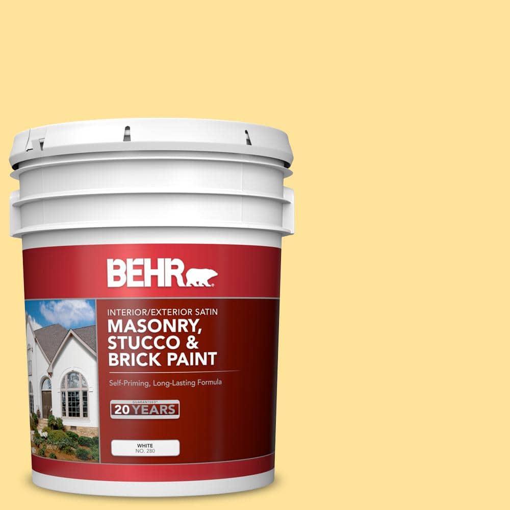 5 gal. #P290-3 Roasted Corn Satin Interior/Exterior Masonry, Stucco and Bri