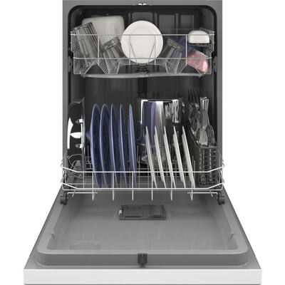 24 in. White Front Control Built-In Tall Tub Dishwasher with 60 dBA