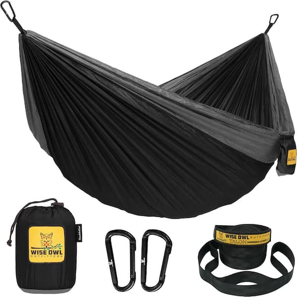 ITOPFOX 9 ft. Portable Hammock Bed Hammock in Black and Grey
