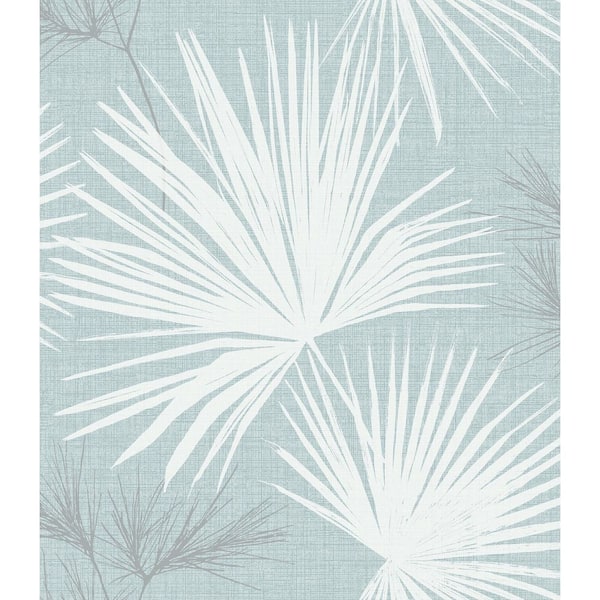 Hatteras Sky Blue Palms Wallpaper